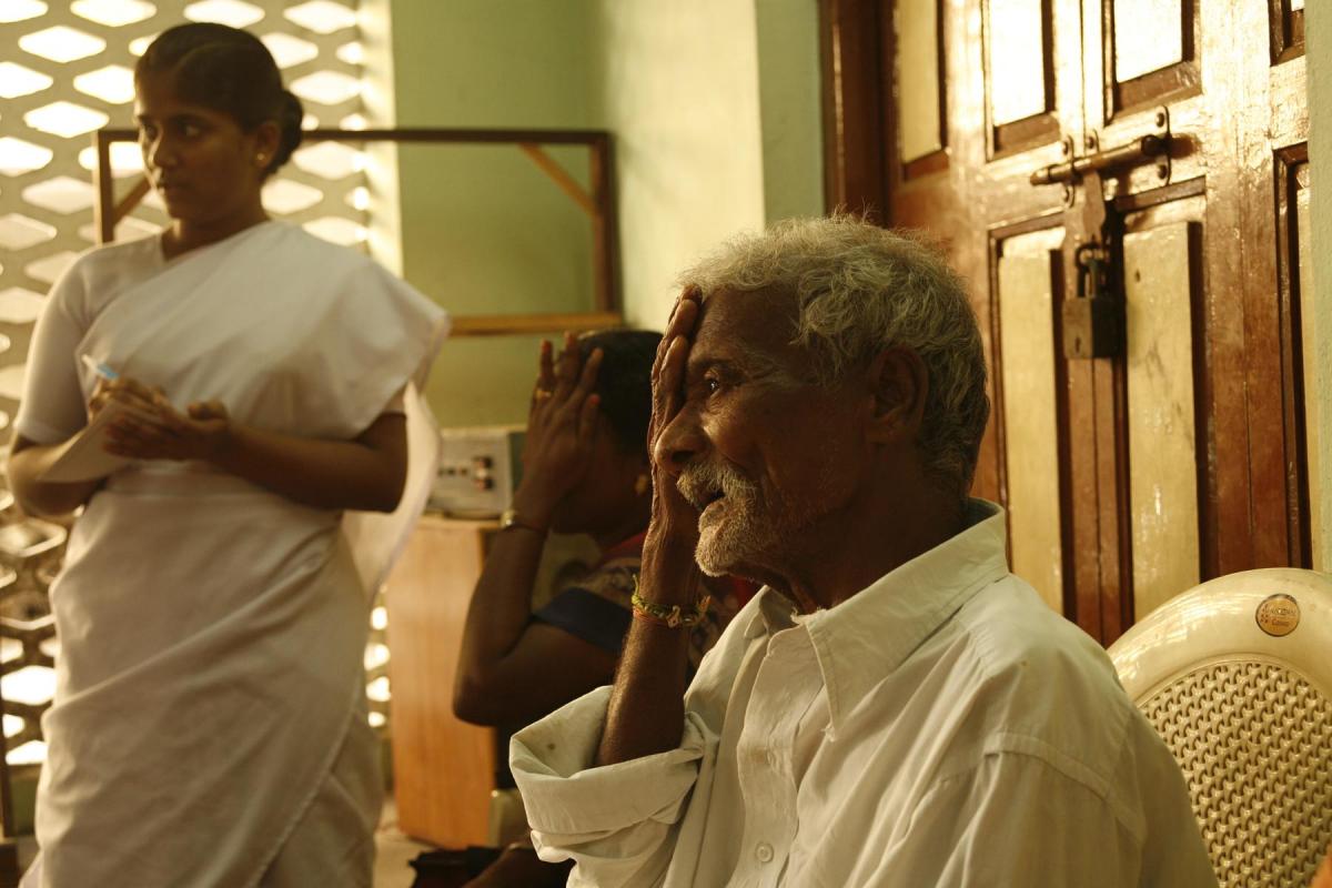 A patient examination at Aravind