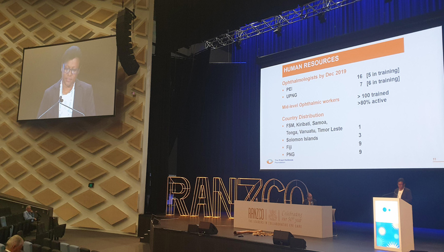 Ana Cama at RANZCO/ Story: Early Screening in the Pacific Essential for DR