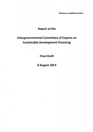 Report of the Intergovernmental Committee of Experts on Sustainable Development Financing