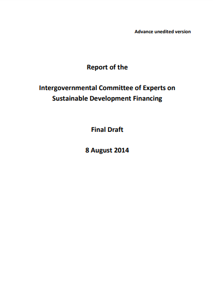 Report of the Intergovernmental Committee of Experts on Sustainable Development Financing