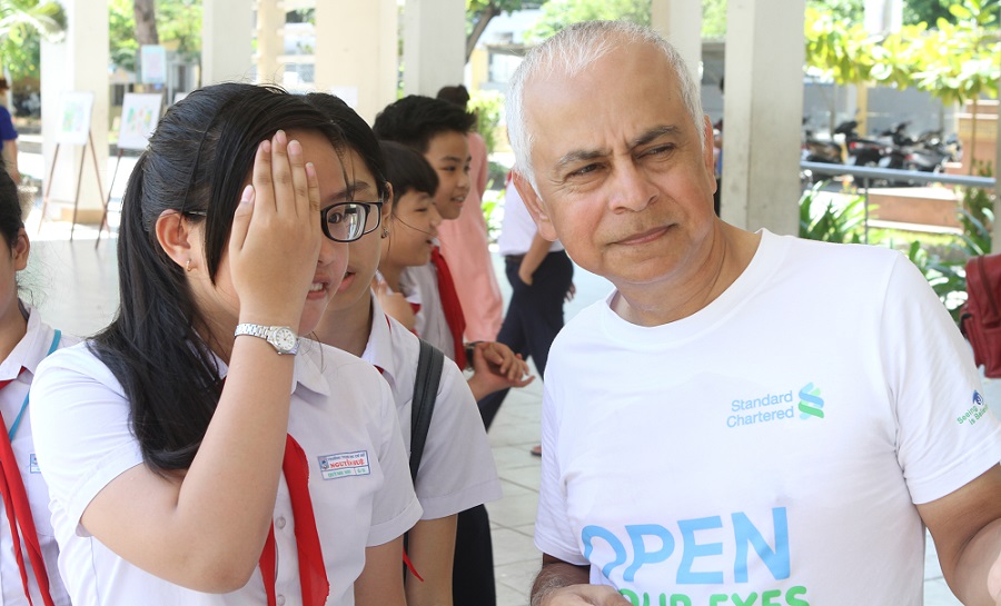 The Fred Hollows Foundation Vietnam Child Eye Care (VNCEC) Project SCB staff volunteer day in Da Nang, Vietnam