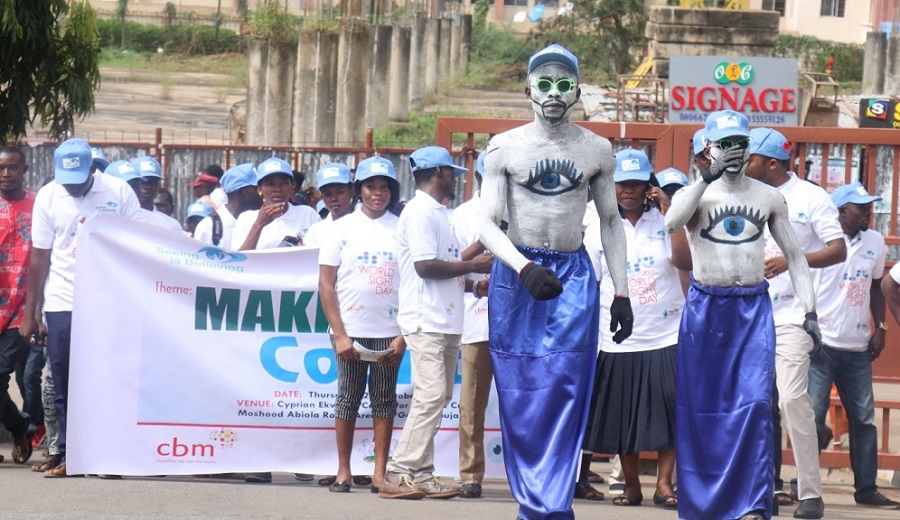 Street Walk during the 2017 World Sight Day led by Mascots in the City of Abuja