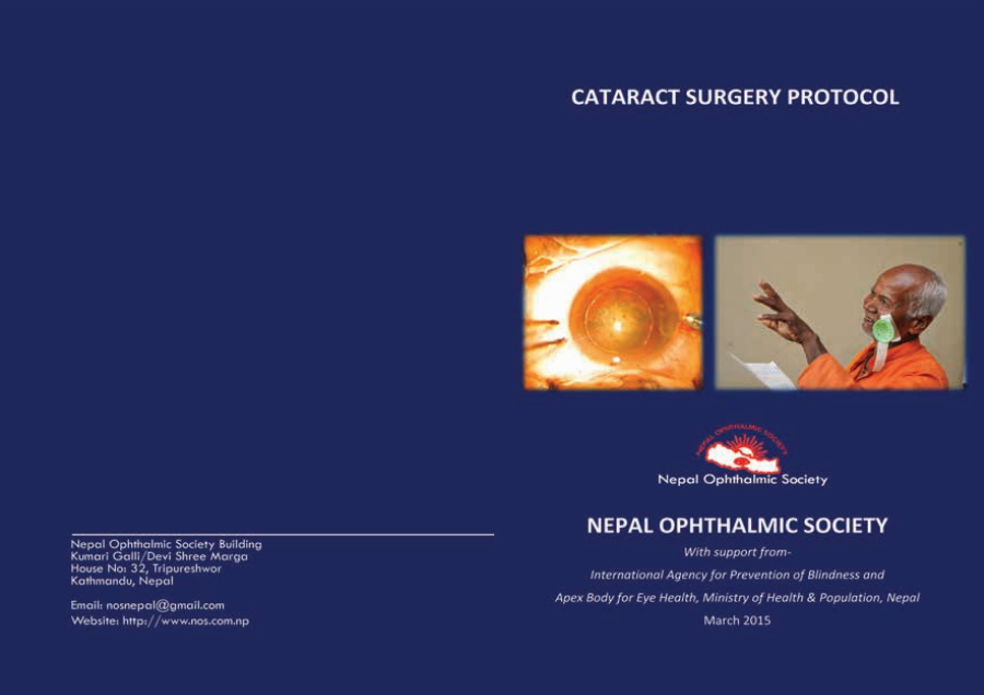 Cataract Surgery Protocol – Nepal