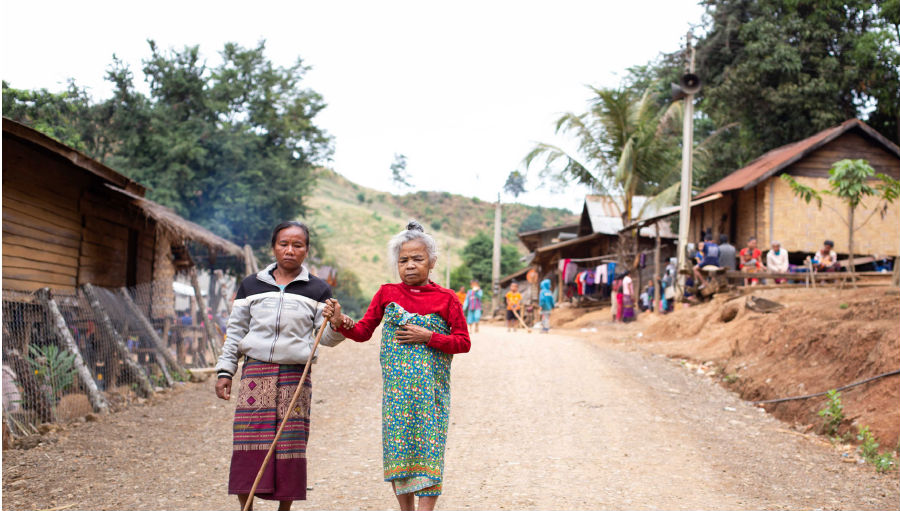 A new, evidence-based tool to support community engagement in eye health - 2 women walking down the street