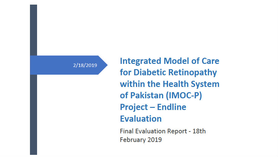 Integrated Model of Care for Diabetic Retinopathy within the Health System of Pakistan