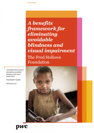 A benefits framework for eliminating avoidable blindness and visual impairment