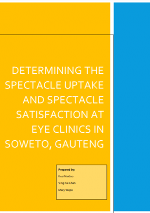 BHVI South Africa - Spectacle Uptake and satisfaction