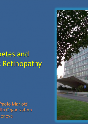 Diabetes and Diabetic Retinopathy Silvio Mariotti