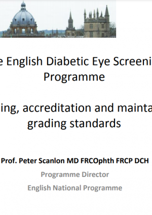 The English Diabetic Eye Screening Programme - Peter Scanlon