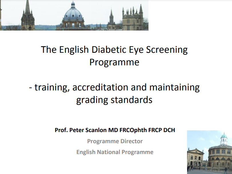 The English Diabetic Eye Screening Programme - Peter Scanlon