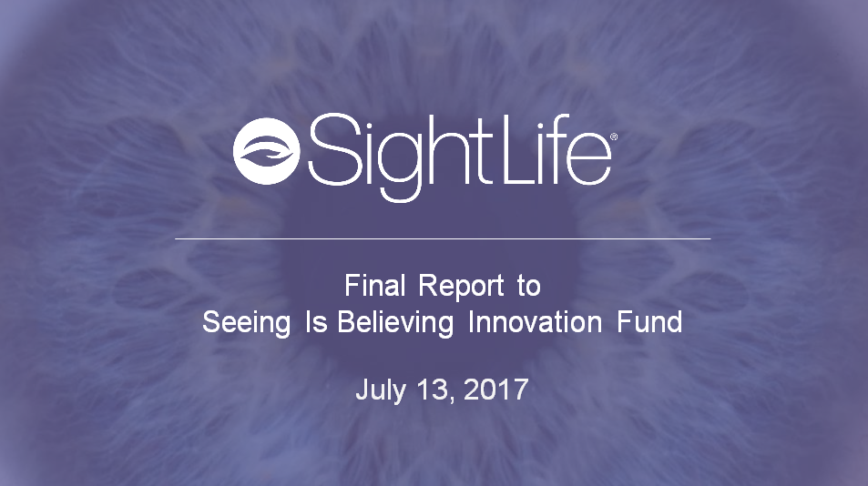 SightLife Final Report to SiB