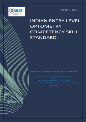 Portada de la Norma de Competencia de Optometría de Nivel Inicial de la India