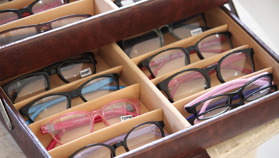 a case full of spectacles