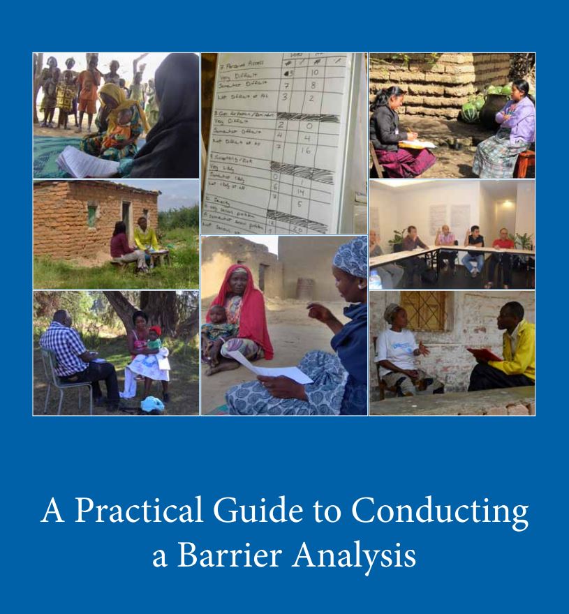 Guide pratique pour la réalisation d'une analyse des barrières - couverture 