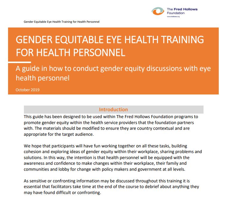 FHF Gender Equity Guide