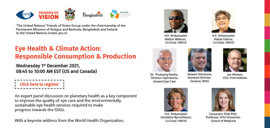 Salud ocular y cambio climático: Consumo y producción responsables