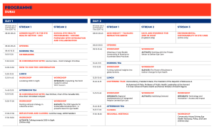 2030 IN SIGHT LIVE: Programme