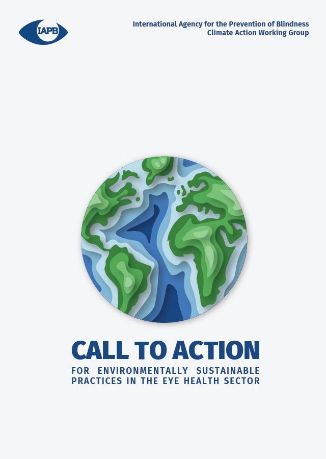 IAPB Call To Action for Environmentally Sustainable Practices in The Eye Health Sector cover