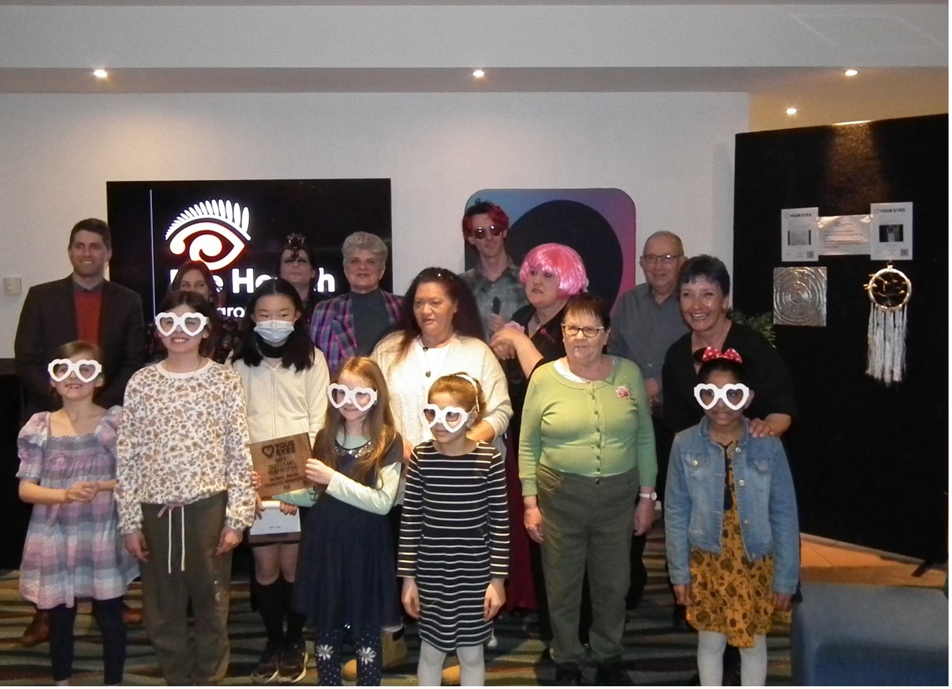 On World Sight Day Eye Health Aotearoa were judging their National Love Your Eyes Tactile Art Competition. Pictured here are 3rd prize winners from Wa Ora Montessori School in Lower Hutt