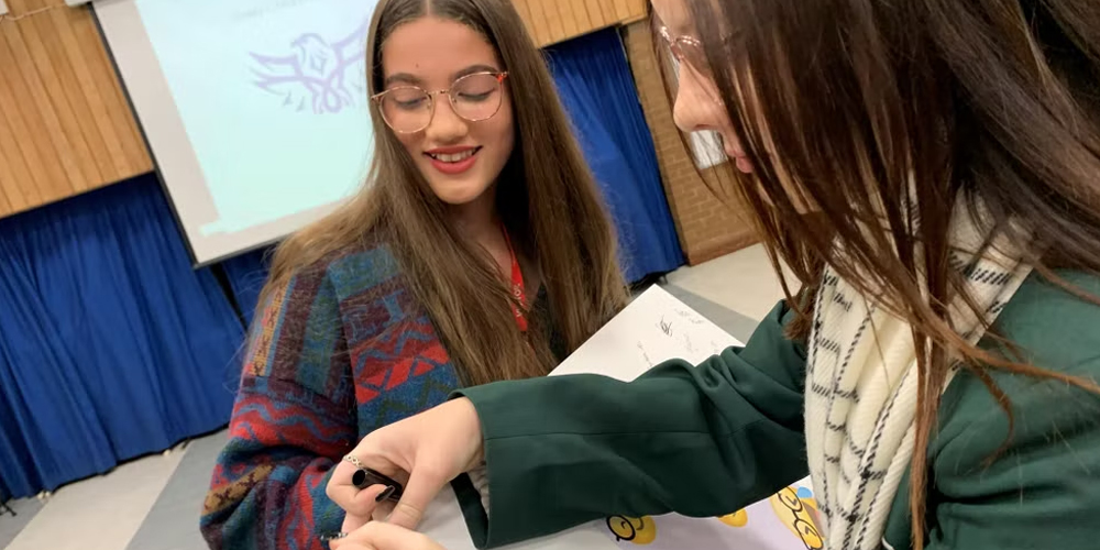 Schoolgirl who inspired Disney challenges glasses stereotype of nerd-face emoji