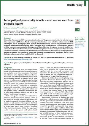 Retinopatía del prematuro en la India