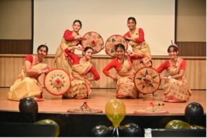 SSDN optometry students performing Bihu dance
