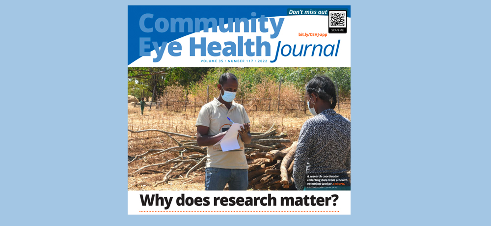 Webinaire du Community Eye Health Journal : Pourquoi la recherche est-elle importante ?