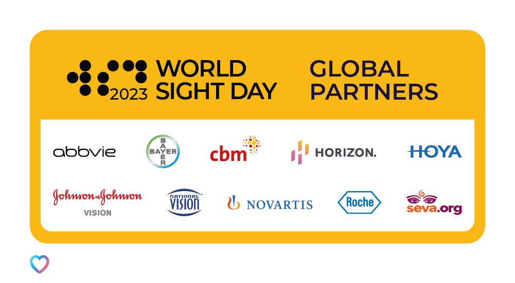 Journée mondiale de la vue 2023-logos des partenaires mondiaux