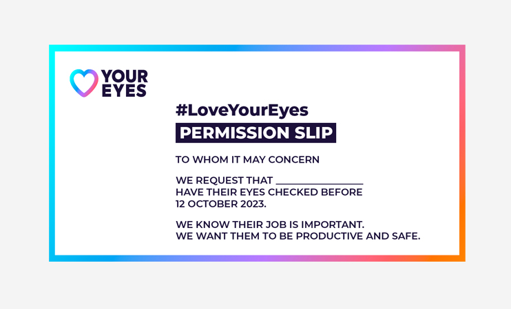 Love Your Eyes Permission Slip