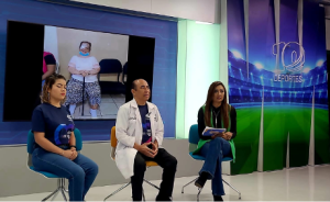  Dr. Abraham Delgado MD Fundación Ojo Sano Director presenting on World Sight Day activities on TV Magazine.