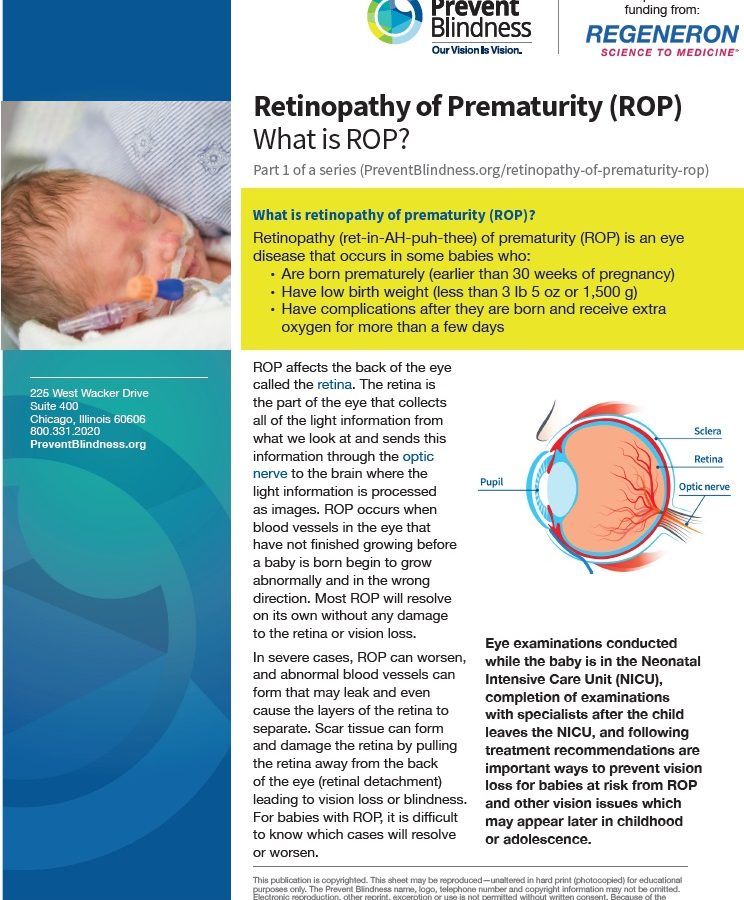 Prevent Blindness Launches New “Retinopathy of Prematurity (ROP) Education and Support Program” as Part of Inaugural ROP Awareness Week