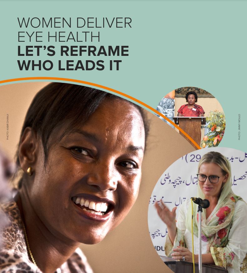 Women deliver eye health - Let's reframe who leads it report front page
