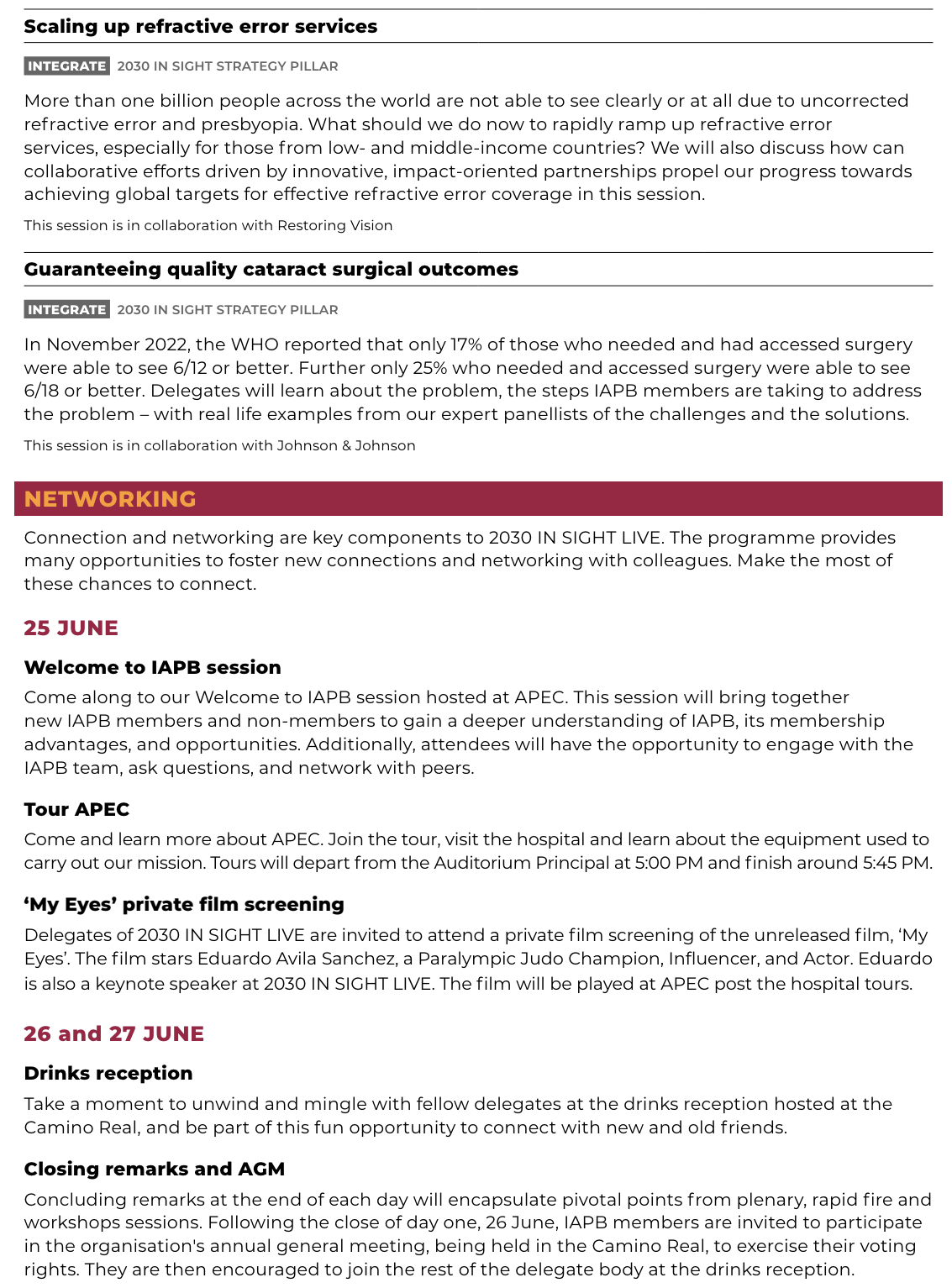 2030 IN SIGHT LIVE Mexico Programme
