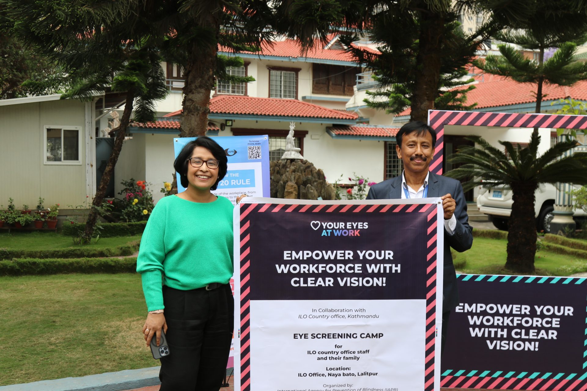A Vision for Workplace Wellness: ILO Nepal Staff Receive First-Ever Workplace Eye Screening
