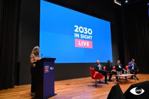 KT Overbey speaking at 2030 IN SIGHT LIVE