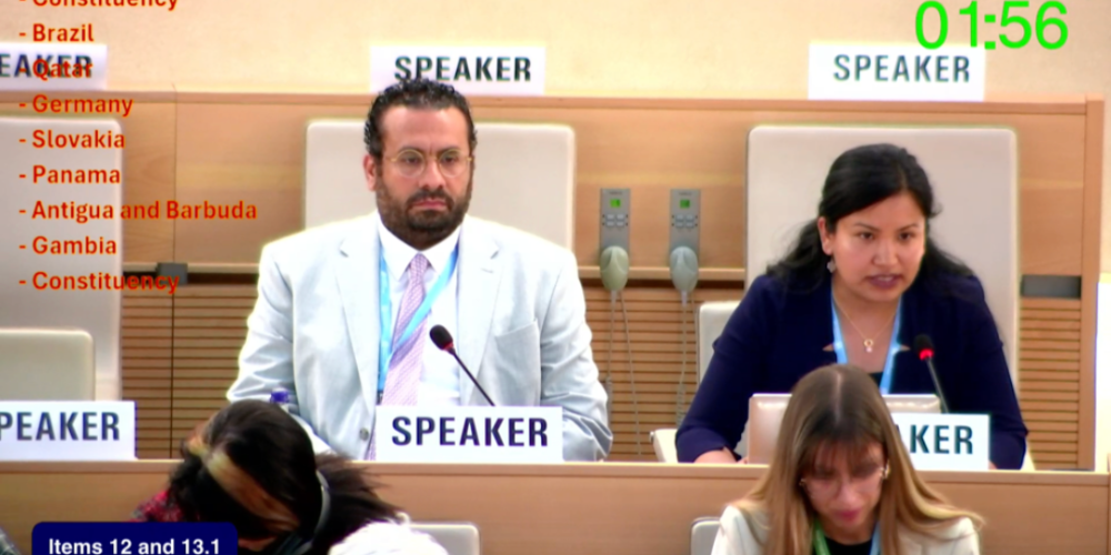 Junu delivering statement