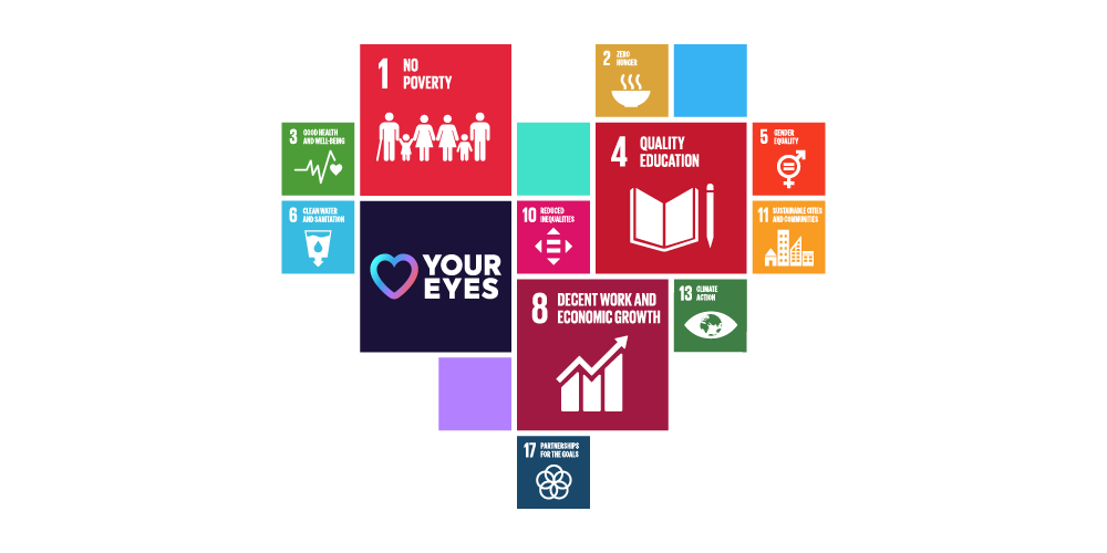 LYE heart surrounded by SDGs