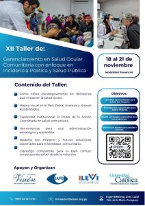 XII Taller de Gerenciamiento en Salud Ocular Comunitaria