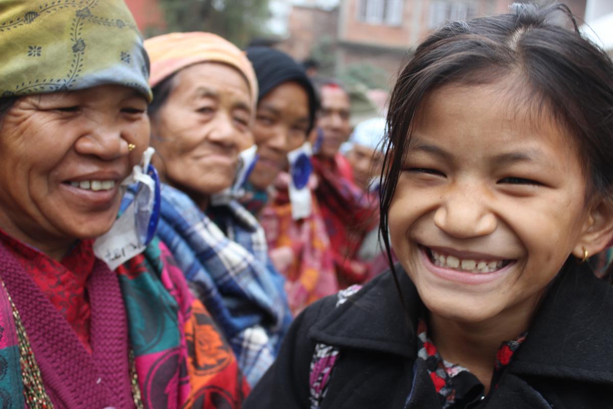 A little girl smiles after her mother's sight restoring surgery 