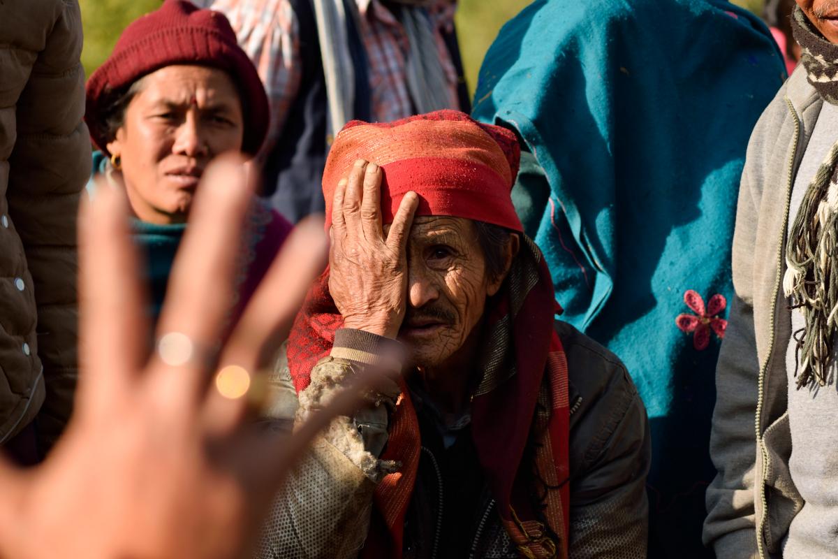 Lady after cataract surgery