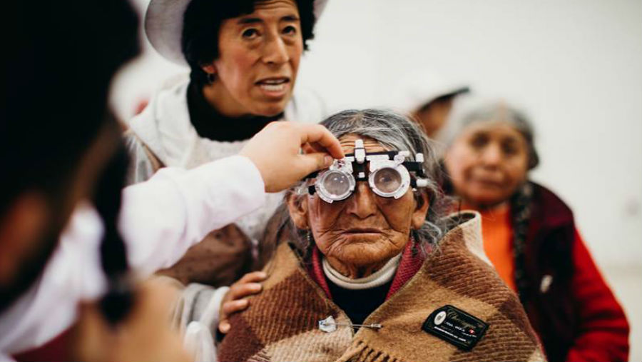 A senior citizen in Peru gets her glasses/ Story: Doug Jackson, CEO, CharityVision on celebrating 30 years of giving sight back to the blind...