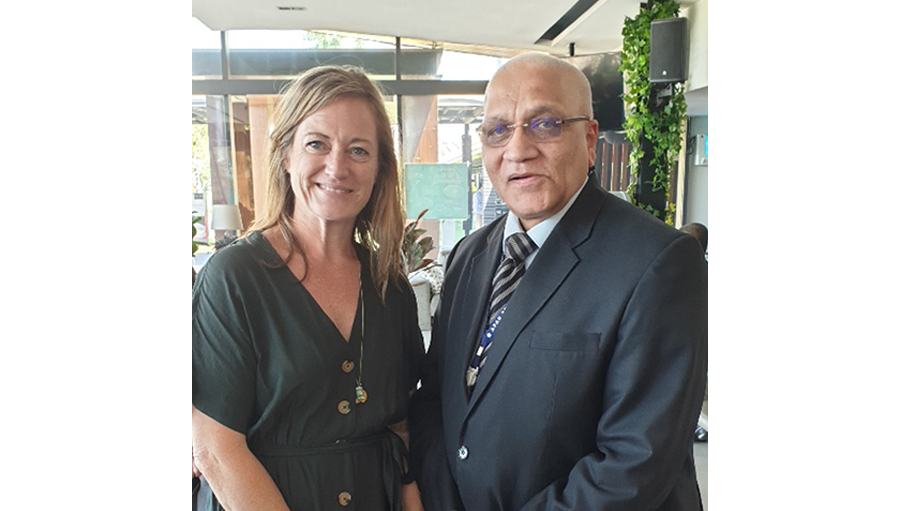 Amanda and Dr Das at APAO/ Story: IAPB WPR Focus: Quarter one in the Western Pacific region