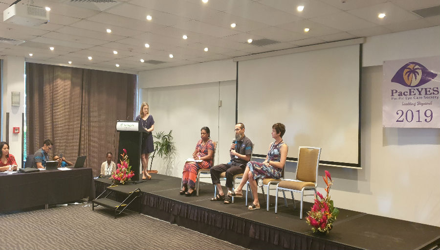 Amanda at the conference/ Story: PacEYES – Another Successful Conference in Suva