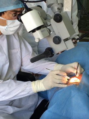 Dr Lerner in the OR