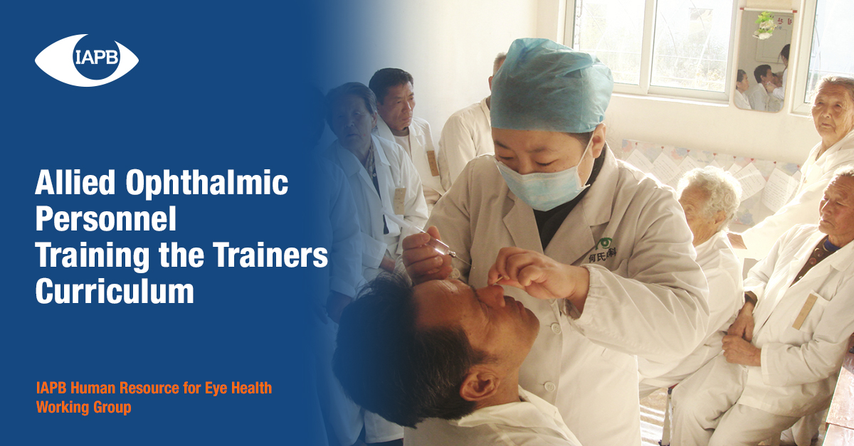 Cover of Allied Ophthalmic Personnel Training of trainers curriculum