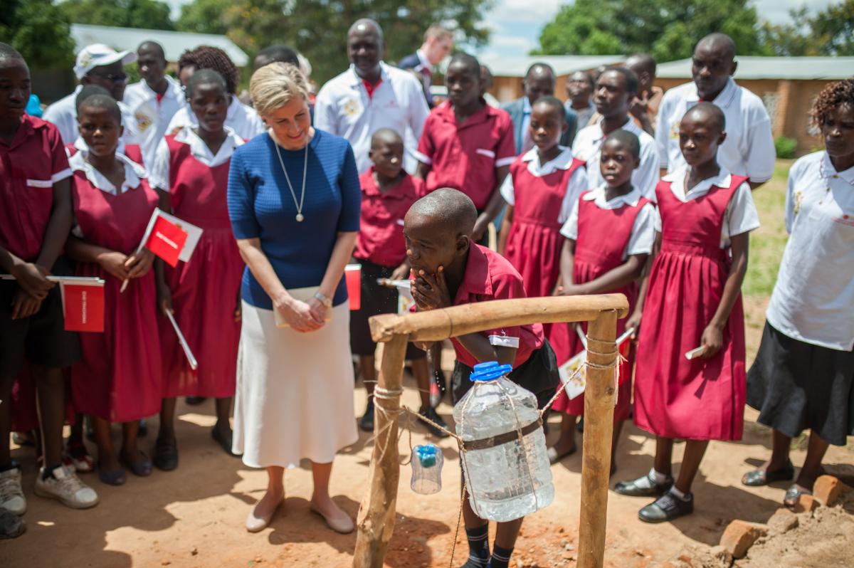 Her Royal Highness The Countess of Wessex observes uses of ‘tippy taps’. Photo by Aurelie Marrier d'Unienville