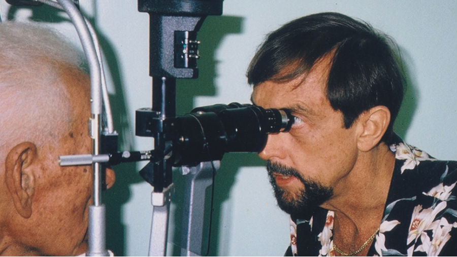 Eye exam/ Story: Improving Vision around the world: Introducing the Hawaiian Eye Foundation