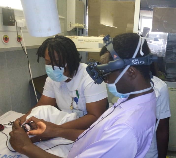 Ghana ROP Team during screening at the NICU 2018