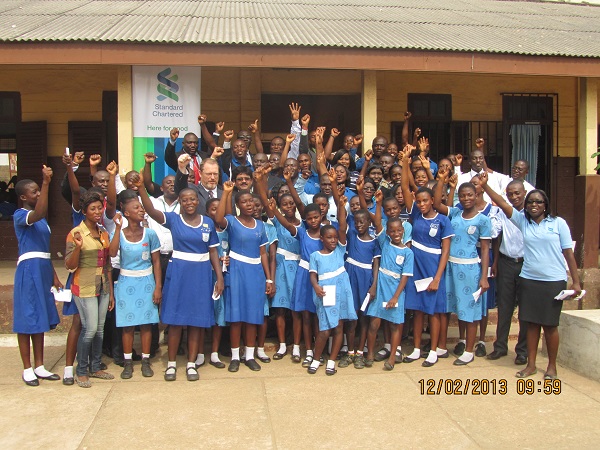 Group picture after the screening exercise at Bishop Girls School