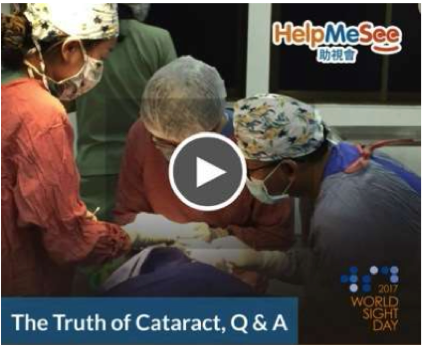 Image promoting live Q&A session on cataract